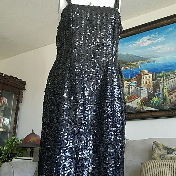 Vintage Spaghetti Strap Beaded Dress
